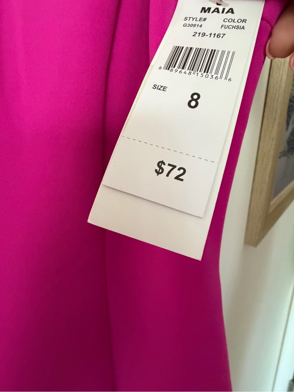 NWT Sleeveless Hot Pink Ruffle-Hem Mini Dress - Picture 4 of 6